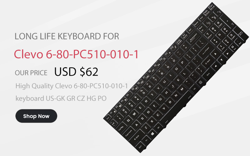 Keyboard for Clevo 6-80-PC510-010-1